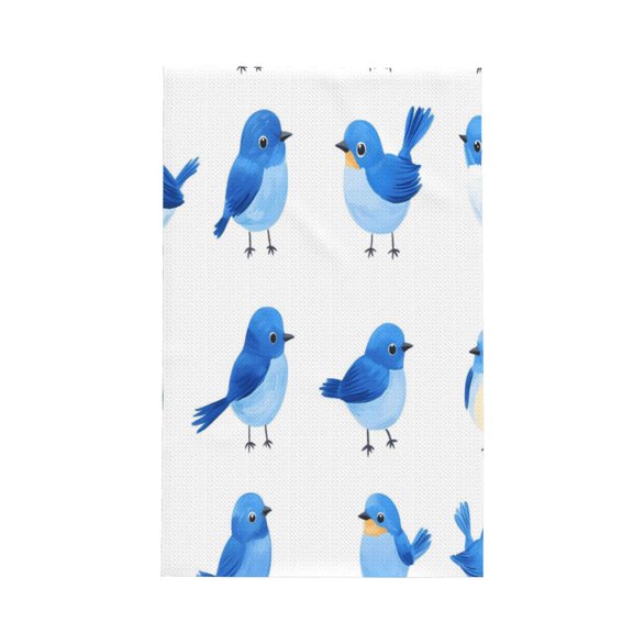 Decorative Waffle Towel Kitchen Dish Towel 26x16in Multi-Purpose Tea Towel Absorbent Quick Dry Oil Resistant Blue Birds