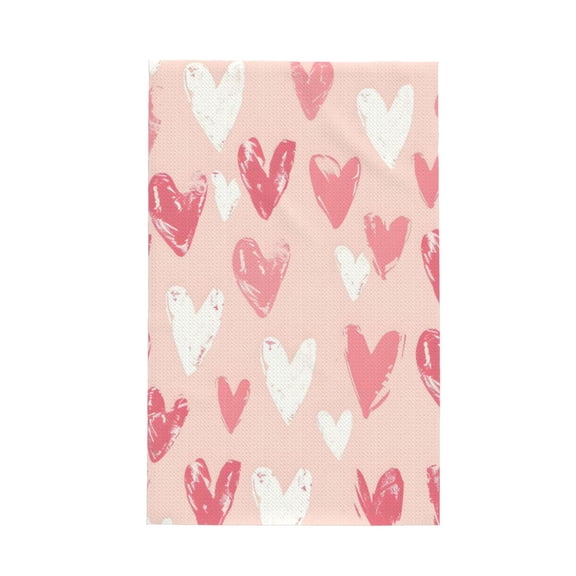 Decorative Waffle Towel Kitchen Dish Towel 26x16in Multi-Purpose Tea Towel Absorbent Quick Dry Oil Resistant Happy Mother'S Day Overlapping Hearts