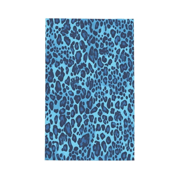 Decorative Waffle Towel Kitchen Dish Towel 26x16in Multi-Purpose Tea Towel Absorbent Quick Dry Oil Resistant Leopard Print Pattern Blue And Black_2
