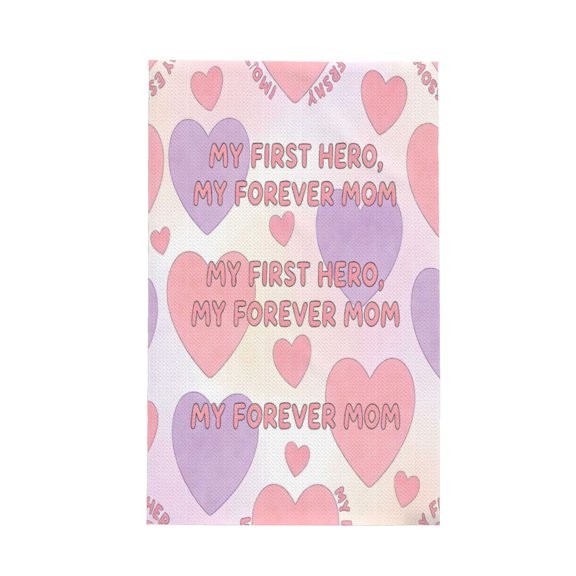 Decorative Waffle Towel Kitchen Dish Towel 26x16in Multi-Purpose Tea Towel Absorbent Quick Dry Oil Resistant My First Hero,My Forever Mom (4)
