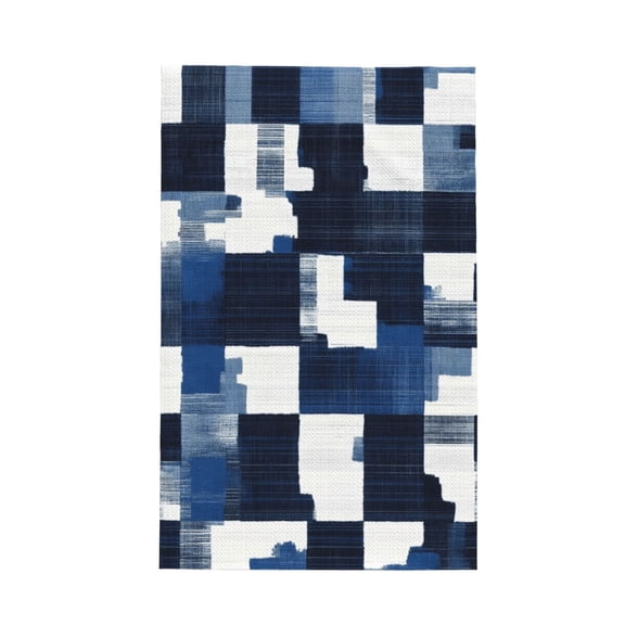Decorative Waffle Towel Kitchen Dish Towel 26x16in Multi-Purpose Tea Towel Absorbent Quick Dry Oil Resistant Plaid Fall Camo Royalblue_4