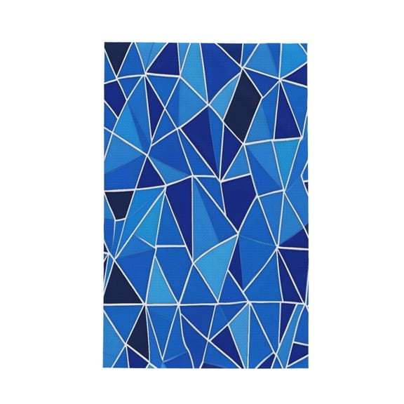 Decorative Waffle Towel Kitchen Dish Towel 26x16in Multi-Purpose Tea Towel Absorbent Quick Dry Oil Resistant Royalblue Geometric Lines_4