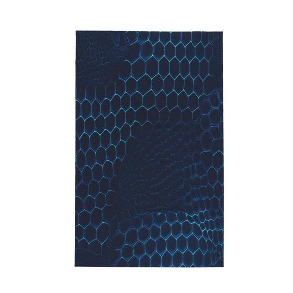 Decorative Waffle Towel Kitchen Dish Towel 26x16in Multi-Purpose Tea Towel Absorbent Quick Dry Oil Resistant Snake Skin Print Style Doderblue_2