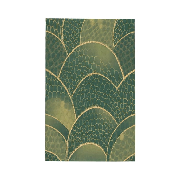 Decorative Waffle Towel Kitchen Dish Towel 26x16in Multi-Purpose Tea Towel Absorbent Quick Dry Oil Resistant Snake Skin Print Style Lightgreen_2