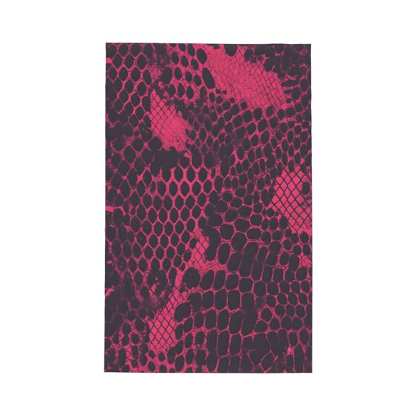 Decorative Waffle Towel Kitchen Dish Towel 26x16in Multi-Purpose Tea Towel Absorbent Quick Dry Oil Resistant Snake Skin Print Style Palevioletred_2