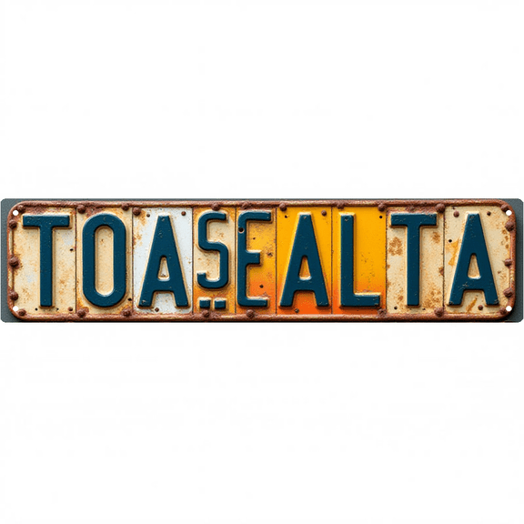 Decorative Wall Art 16x4 Inch Tin Signs "TOA ALTA" Street Decor for Bedroom Garage Bar Vintage Man Cave wall decor metal signs patio signs