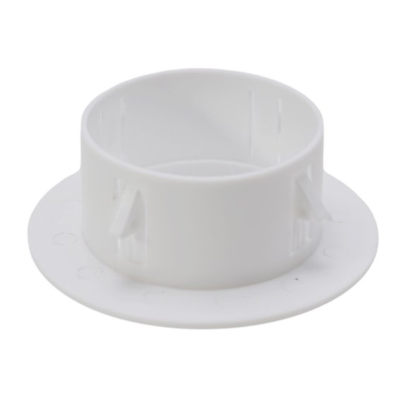 Decorative Wall Hole Cover Protective Vent Cap Plastic 40-100mm Air Conditioning Pipe Water Line Opening Trim White Detachable Ventilation Louver Easy Install(60mm)