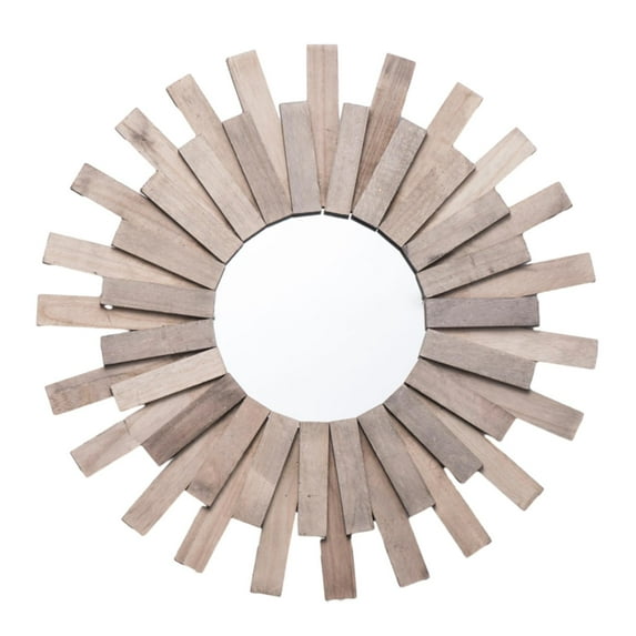 Decorative Wall Mirror Cosmetic Mirror Wooden Wall Art Decor ,Dressing Mirror Makeup Mirror for Entryway Hallway Hotel Indoor 50cm A