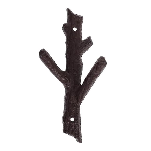 Decorative Wall Mount Storage Hook, Tree Branch Iron with Three Wall Arms, for Towels, Bags, and Hat Storage