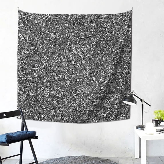 Decorative Wall Printed Tapestry Silver Flake Glitter Bedroom Dormitory Living Room Tapestry 59 X 59 Inches