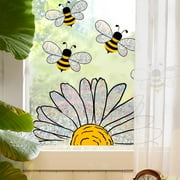 Decorative Wall Stickers Daisy Flower and Bumblebee Design for Kids' Rooms, Nursery, and Living Spaces