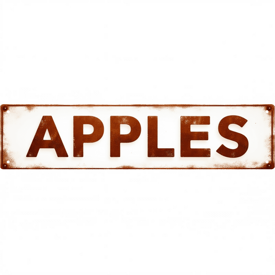 Decorative Wall Tin Signs 16*4 Inches Apples Themed Design for Kitchen ...
