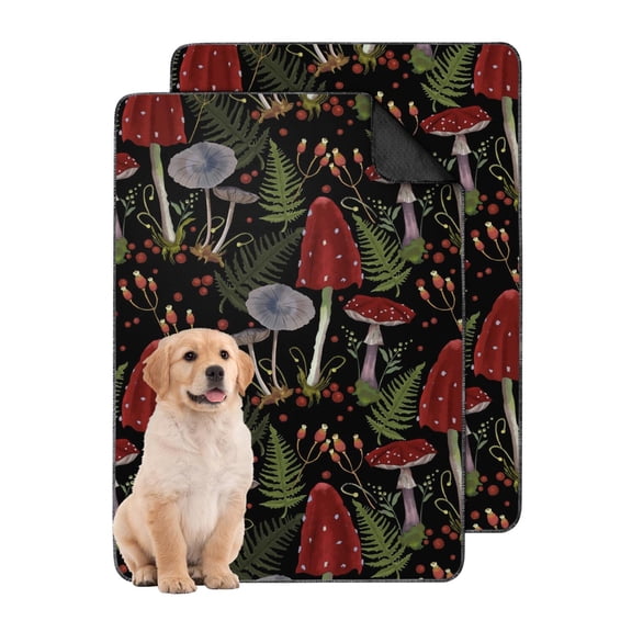 Decorative Washable Mat for Pet Accidents, Reusable Pad with Excellent Absorption and Grip (Plant patterns, 24" x35")