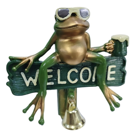 Decorative Welcome bells Chill frogs doorbells for Door Knob Protections Outdoor,Front porchs Decoration Beer frogs Figu