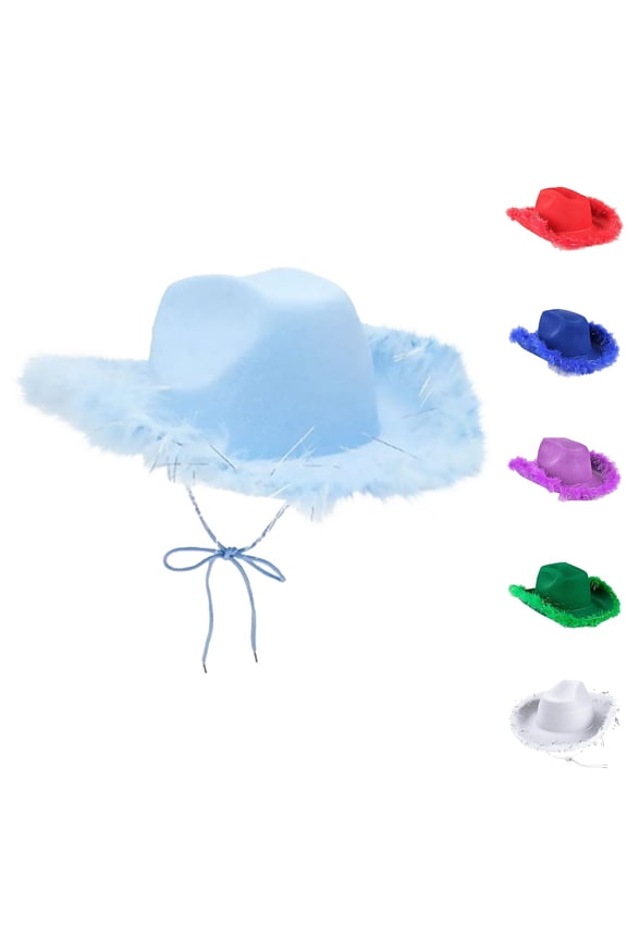 Decorative Western Cowboy Hat for Women Stylized Design with Embellished Edge Detail