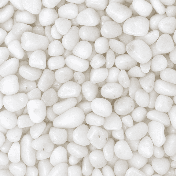 Decorative White Polished Pebbles 2-lb Bag Vase Filler