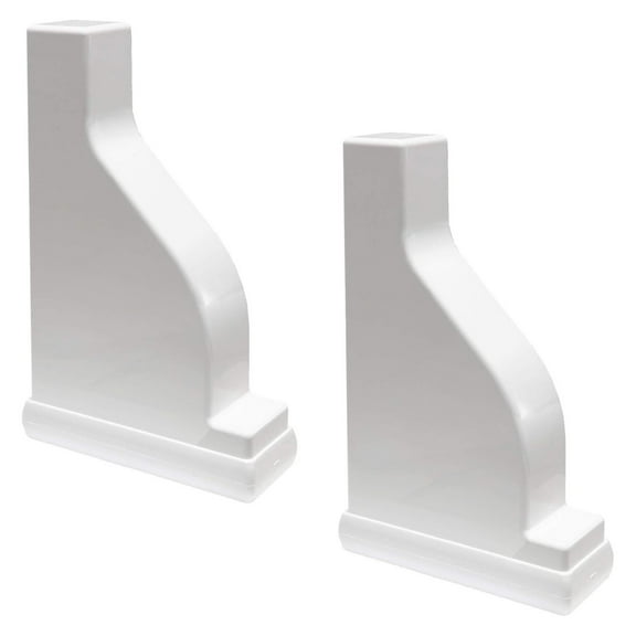 Decorative White Vinyl Pergola End 2"x 6" Rail, (Pack of 4)