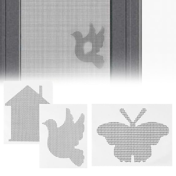 Decorative Window Screen Repair Patches, Cute Shapes, Self-Adhesive Mesh Repair Kit for Window Screens, Door Screens & Tents, Waterproof & Long-Lasting Screen Hole Fixer