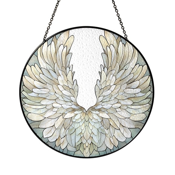 Decorative Wing Pattern Window Hanging – Glass Style Art