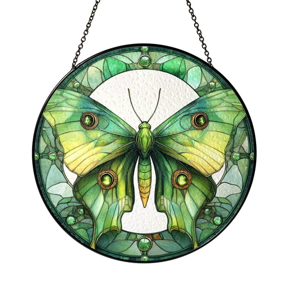 Decorative Winged Insect Design Window Hanging – Stained Glass Style Suncatcher