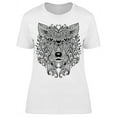 thumbnail image 1 of Decorative Wolf Head Art T-Shirt Women -Image by Shutterstock, Female 3X-Large, 1 of 2