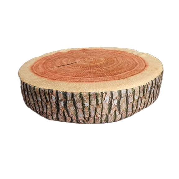 Decorative Wood Circle Seating Floor Cushion Soft Printing Decor Ginkgo Tree Cushion