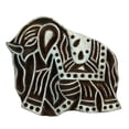 thumbnail image 1 of Decorative Wood Printing Block Indian Wooden Brown Hand Carved Textile Stamps, 1 of 1