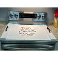 thumbnail image 1 of Decorative Wood Stove top cover/Noodle Board- White- "The Kitchen", 1 of 3
