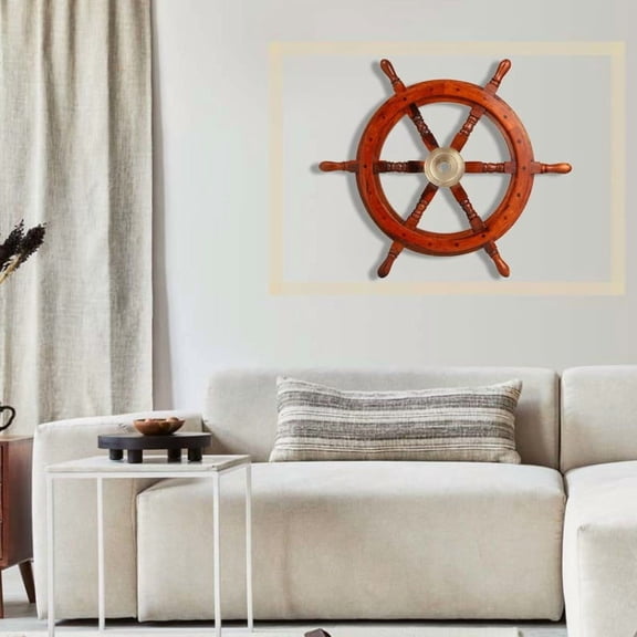 Decorative Wooden Ship Wheel