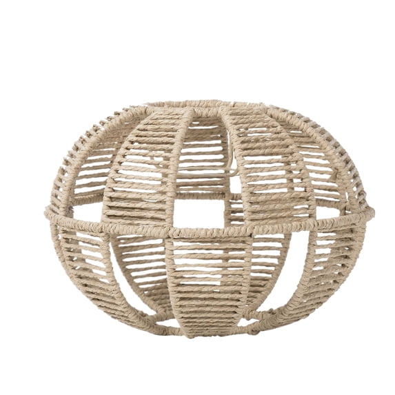 Decorative Woven Fabric Light Shade, Shabby Chic Pendant Lamp Replacement Cover, Elegant Hand-Crafted Ceiling Lighting Accessory, Soft Glow Lighting Decor for Studio