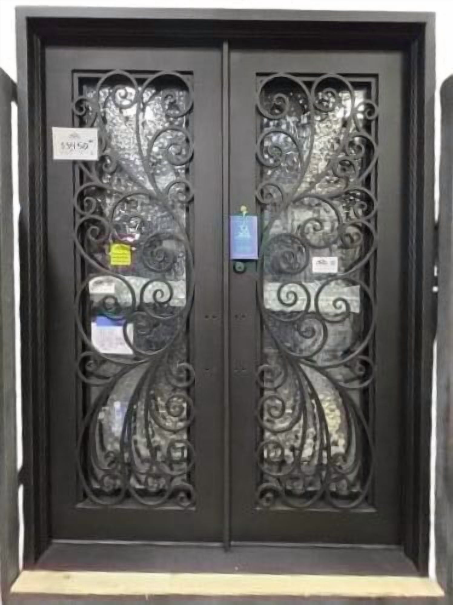 Decorative Wrought Iron Double Door 74.5" x 97.5"
