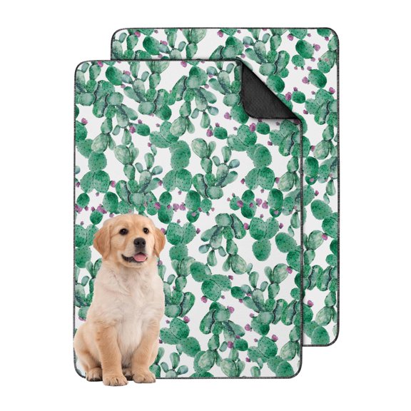 Decorative and Functional Pet Training Pad, Washable and Reusable for Crate and Home Use (Plant patterns, 24" x35")