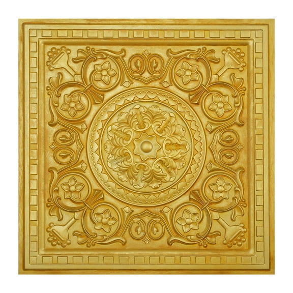 Decorative ceiling tile Easy to Install PVC Panels for light luxury restaurant PL83 Golden 10Pcs/pack