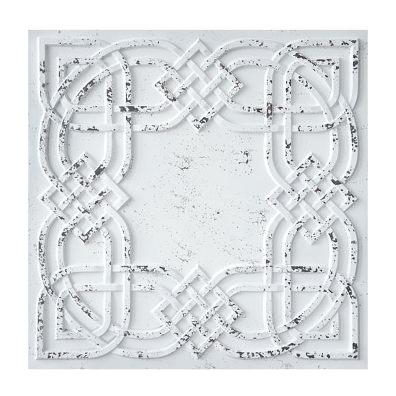 Decorative ceiling tile Emboss interior wall panel for Restaurant PL61 Distress crack white black 10Pcs/pack