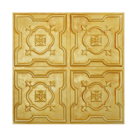 Decorative ceiling tile Emboss interior wall panel for Restaurant PL87 Golden 10Pcs/pack
