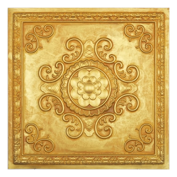 Decorative ceiling tile Emboss interior wall panel for light luxury restaurant PL08 Golden 10Pcs/pack