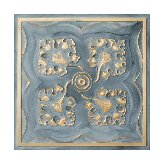 Decorative ceiling tile Emboss interior wall panel for literary book bars PL64 Smoked gold 10Pcs/pack