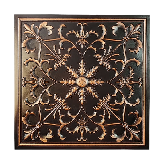 Decorative ceiling tiles 3D embossed wall panels for Handmade Workshop PL70 Traditional copper 10Pcs/pack