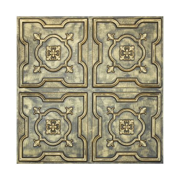 Decorative ceiling tiles Emboss interior wall panel for light luxury restaurant PL87 Ancient gold 10Pcs/pack