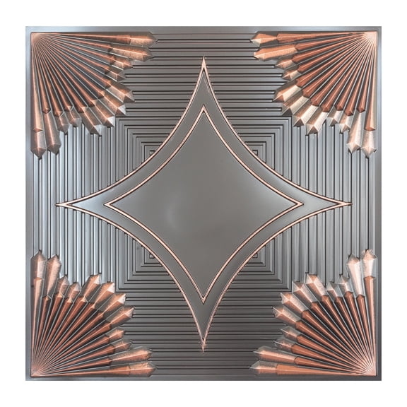 Decorative ceiling tiles Suspended Wall Panels for Restaurant PL81 Traditional copper 10Pcs/pack
