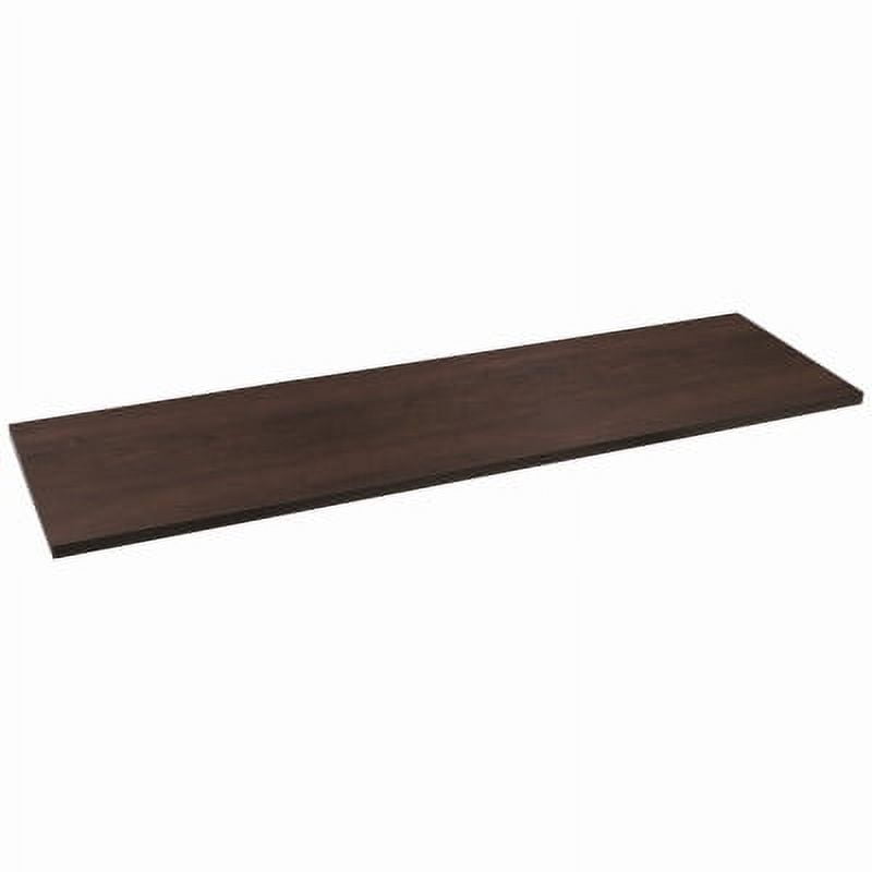 Decorative espresso melamine shelf board. Scratch stain and warp resi