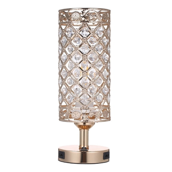 Decorative glass bedside table lamp