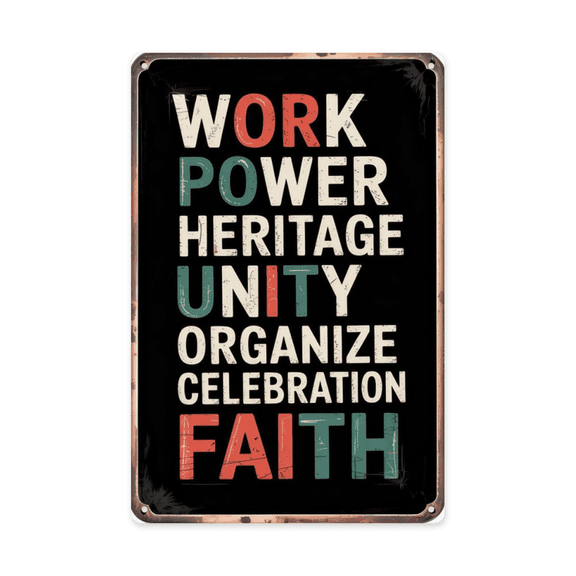Decorative quote wall art featuring Kwanzaa Black History Month African Women Culture Metal Tin Sign Cultural Decor Perfect For Hanging In Community 8x12 inch metal sign for apartment or dorm room