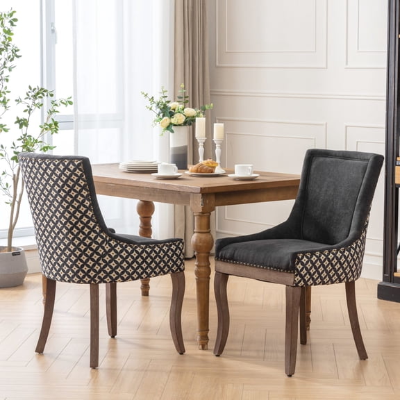 Decorative rivet inset / Mid-century modern look / Add luxury to dining