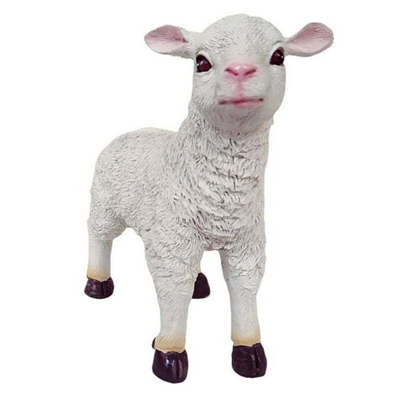Decorative sheep lamb, animal figure garden figure Decorative figure lamb garden Standing Left