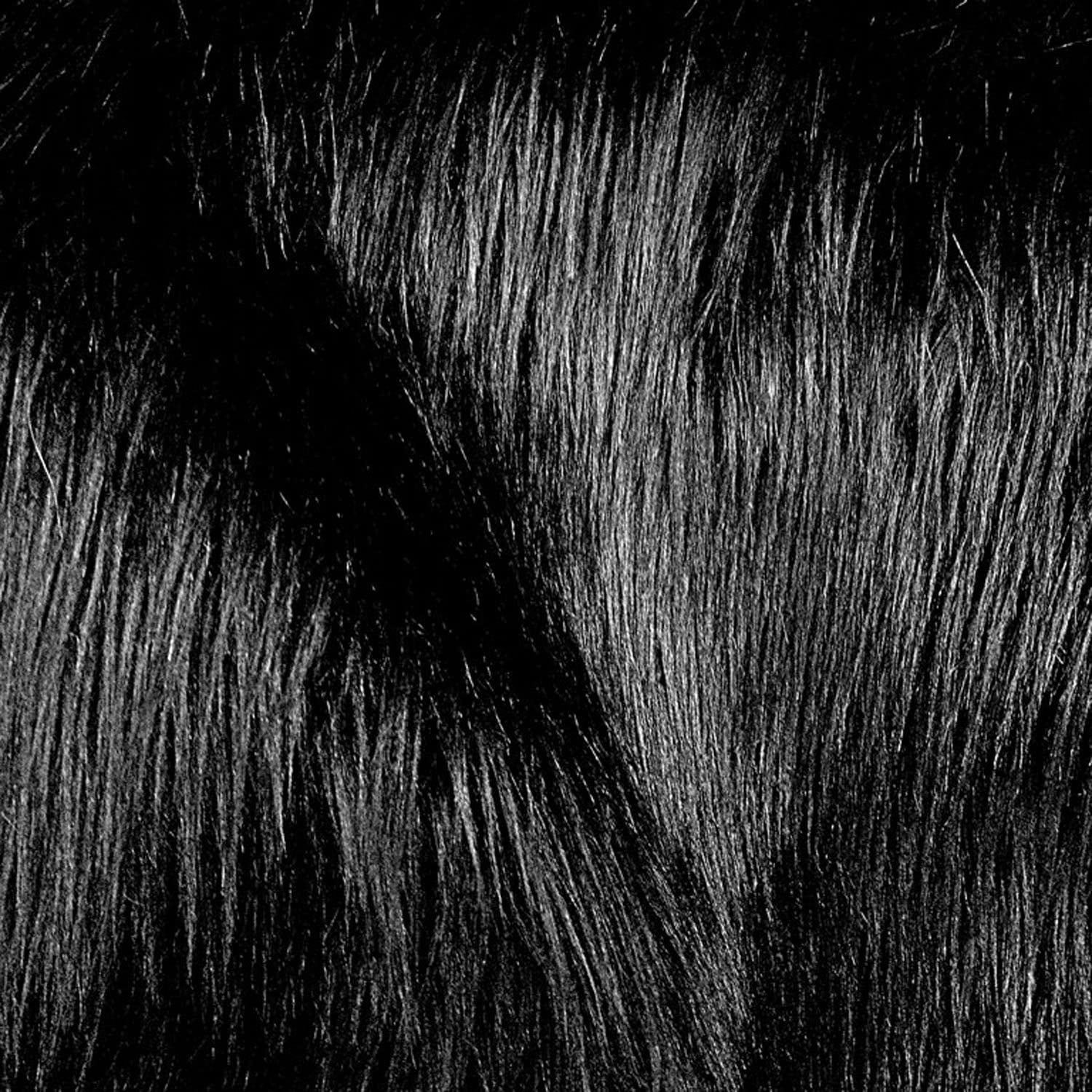 Decorative silk. Shaggy Faux Fur 60 Inch Fabric Crafting/Photo Prop Backdrop/Basket Filler/Fursuit by The Yard (Black)
