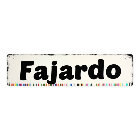 Decorative tin 16*4 "Fajardo" off-white vintage island fadeproof scratch resistant