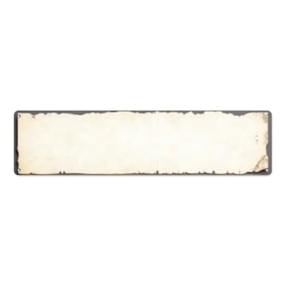 Decorative tin 16*4 blank vintage off-white UV protected waterproof
