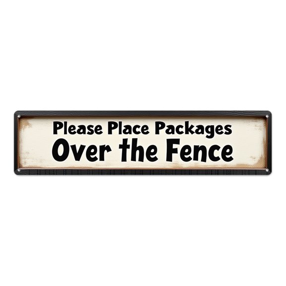 Decorative tin 16*4 package delivery quote off-white fadeproof rust resistant