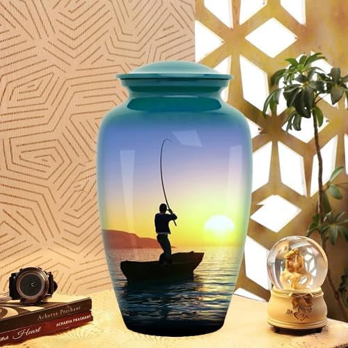 Bass Fishing Cremation Urn - Signature Alder - Green Meadow Memorials
